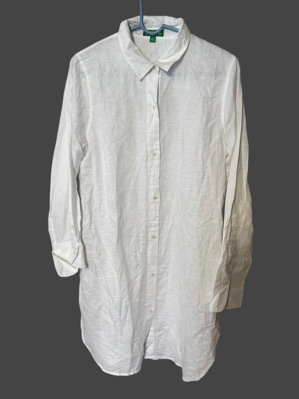J.Crew Reimagined White Cotton Button Down Shirt Dress Women's M